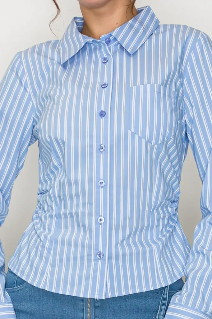 IT93311 Collared Stripe Polo Shirt